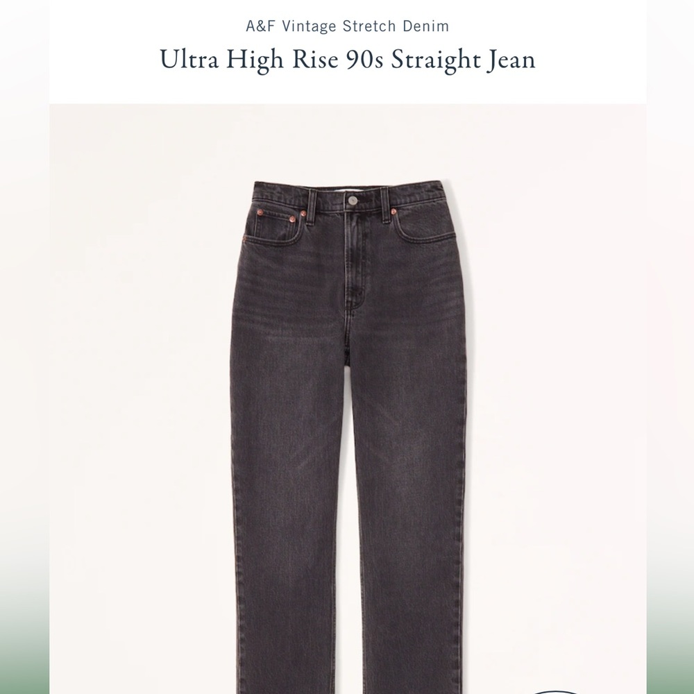 Abercrombie and Fitch Ultra High Rise 90s Straight Jean